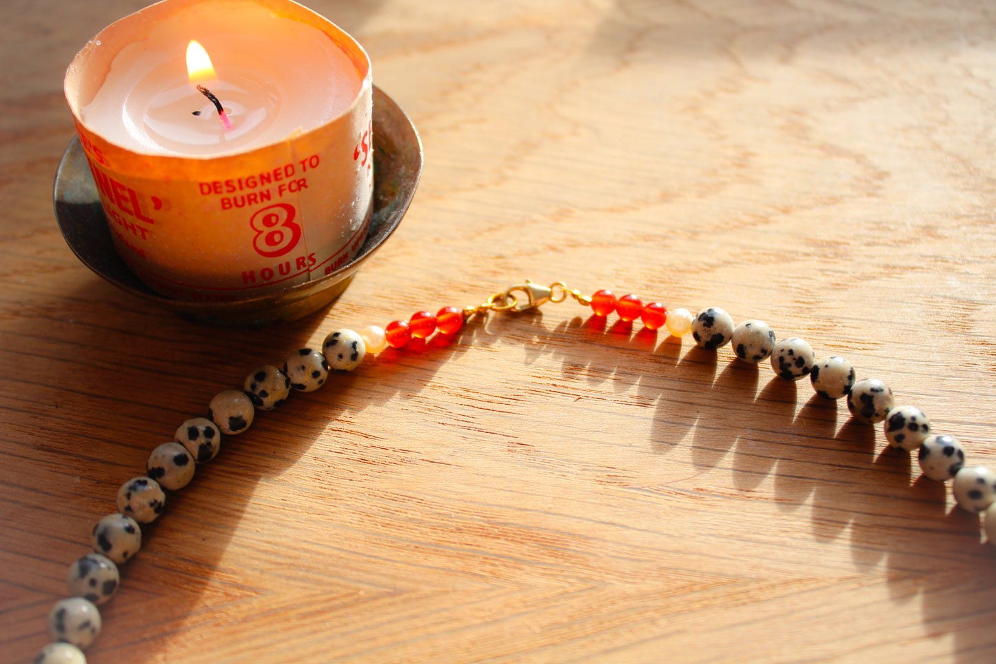 Dalmatian Jasper & Carnelian beads